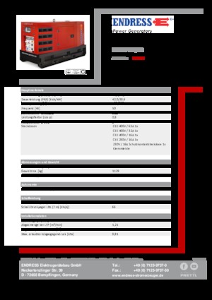 Dizelski generatori Endress ESE 45 YW/RS