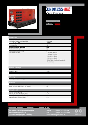 Dizelski generatori Endress ESE 45 YW/RS