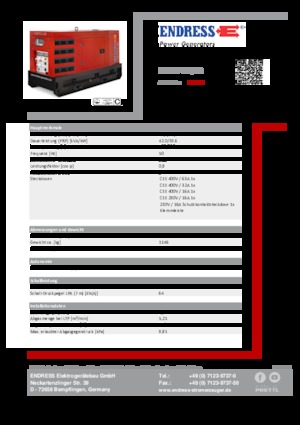 Dizelski generatori Endress ESE 50 YW/RS