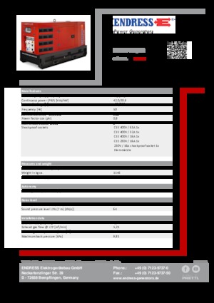 Dizelski generatori Endress ESE 50 YW/RS