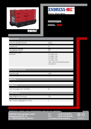 Dizelski generatori Endress ESE 67 IW/RS