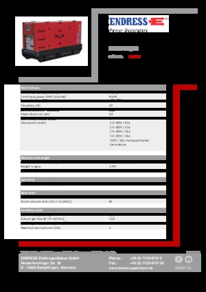 Dizelski generatori Endress ESE 67 IW/RS