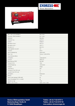 Dizelski generatori Endress ESE 67 PW/MS