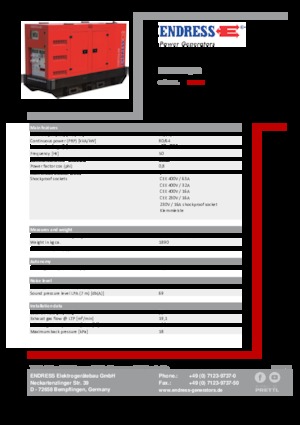 Dizelski generatori Endress ESE 90 IW/RS