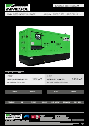 Dizelski generatori INMESOL ID-200