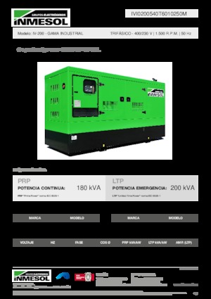 Dizelski generatori INMESOL IV-200