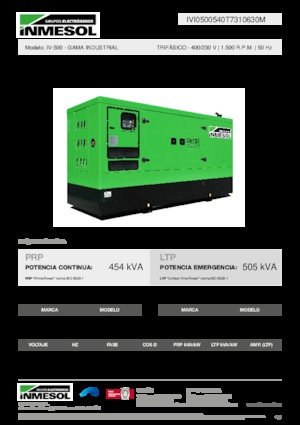 Dizelski generatori INMESOL IV-500