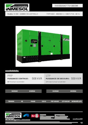 Dizelski generatori INMESOL IV-550