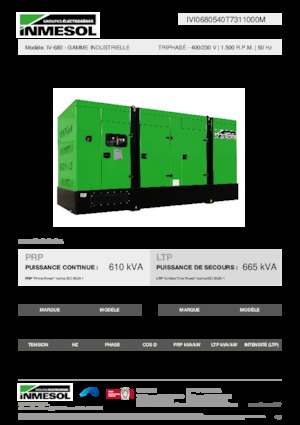 Dizelski generatori INMESOL IV-680