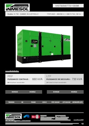 Dizelski generatori INMESOL IV-730