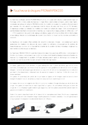 Stražnje montirane kosilice - disk bez kondicionira Pronar PDK 220