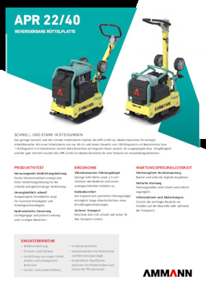 Reverzibilni kompaktori s vibracionim pločama Ammann APR 2240