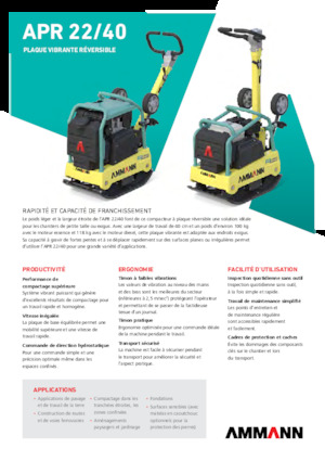 Reverzibilni kompaktori s vibracionim pločama Ammann APR 2240