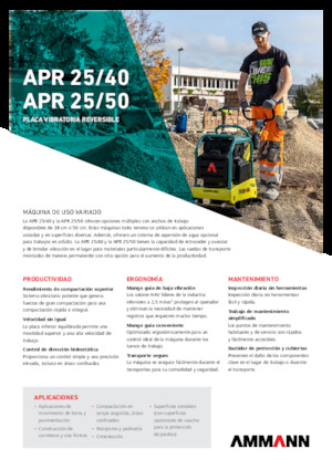 Reverzibilni kompaktori s vibracionim pločama Ammann APR 2550