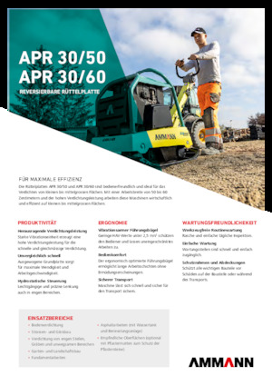 Reverzibilni kompaktori s vibracionim pločama Ammann APR 3060