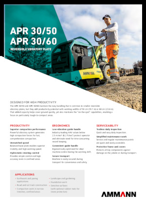 Reverzibilni kompaktori s vibracionim pločama Ammann APR 3060