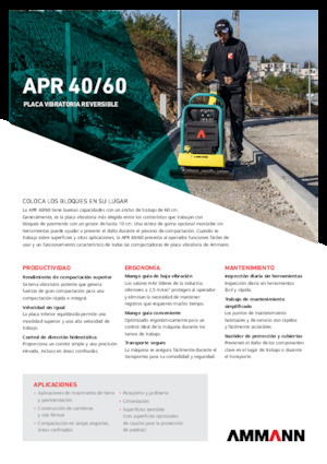 Reverzibilni kompaktori s vibracionim pločama Ammann APR 4060