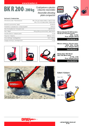 Reverzibilni kompaktori s vibracionim pločama Breaker BK 200 R-07