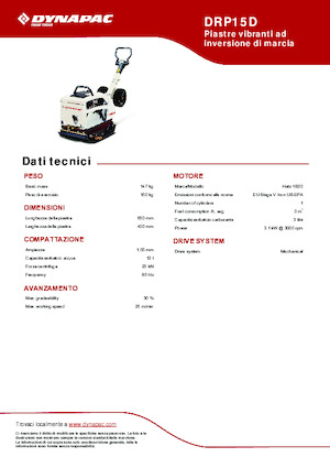 Reverzibilni kompaktori s vibracionim pločama Dynapac DRP15D 