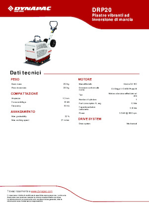 Reverzibilni kompaktori s vibracionim pločama Dynapac DRP20