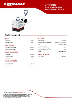 Reverzibilni kompaktori s vibracionim pločama Dynapac DRP20D
