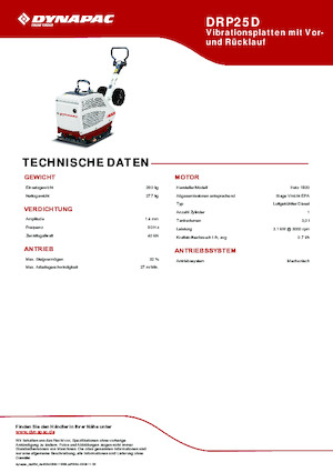 Reverzibilni kompaktori s vibracionim pločama Dynapac DRP25D