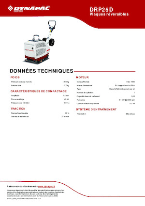 Reverzibilni kompaktori s vibracionim pločama Dynapac DRP25D