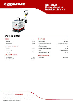 Reverzibilni kompaktori s vibracionim pločama Dynapac DRP25D