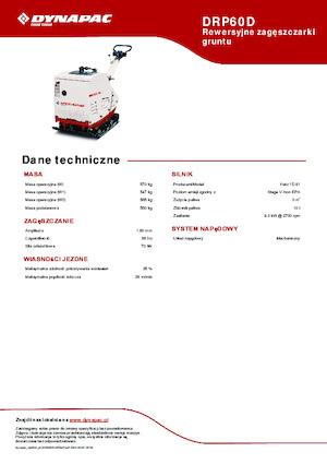 Reverzibilni kompaktori s vibracionim pločama Dynapac DRP60D