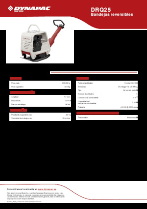 Reverzibilni kompaktori s vibracionim pločama Dynapac DRQ25