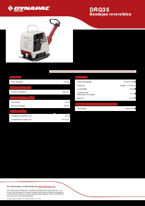 Reverzibilni kompaktori s vibracionim pločama Dynapac DRQ35