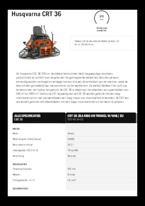 Dvostruke lopatice za vožnju Husqvarna CRT 36