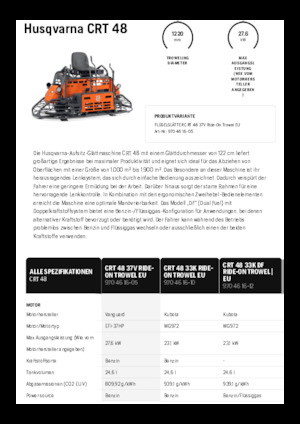 Dvostruke lopatice za vožnju Husqvarna CRT 48