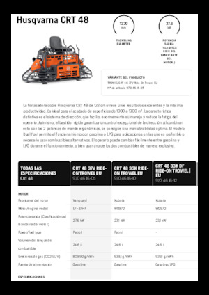 Dvostruke lopatice za vožnju Husqvarna CRT 48