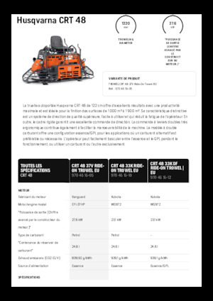 Dvostruke lopatice za vožnju Husqvarna CRT 48