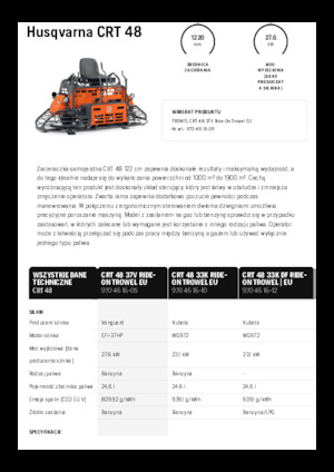 Dvostruke lopatice za vožnju Husqvarna CRT 48