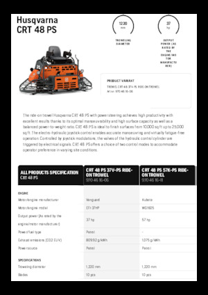 Dvostruke lopatice za vožnju Husqvarna CRT 48 PS