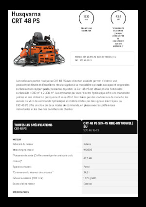 Dvostruke lopatice za vožnju Husqvarna CRT 48 PS