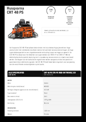 Dvostruke lopatice za vožnju Husqvarna CRT 48 PS