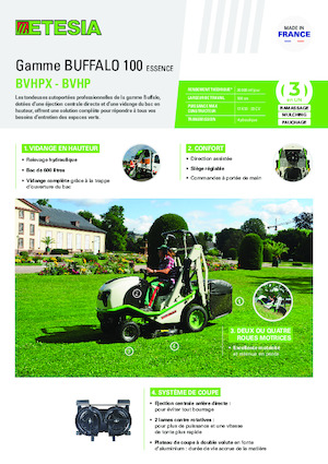 Samohodne kosilice za travnjake i vrtni traktori Etesia BUFFALO 100 BVHP2