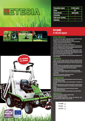 Samohodne kosilice za travnjake i vrtni traktori Etesia HYDRO 124 DN