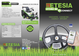 Samohodne kosilice za travnjake i vrtni traktori Etesia HYDRO 80 E-CONNECT MKHP4