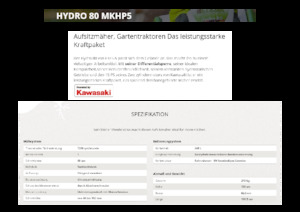 Samohodne kosilice za travnjake i vrtni traktori Etesia HYDRO 80 MKHP5