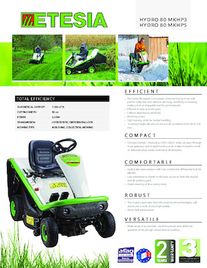 Samohodne kosilice za travnjake i vrtni traktori Etesia HYDRO 80 MKHP5