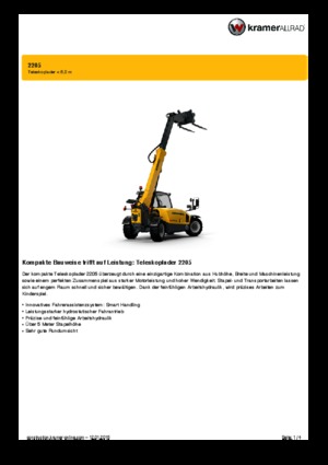 Teleskopski utovarivači Kramer 2205