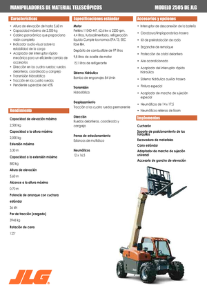 Teleskopski utovarivači JLG 2505