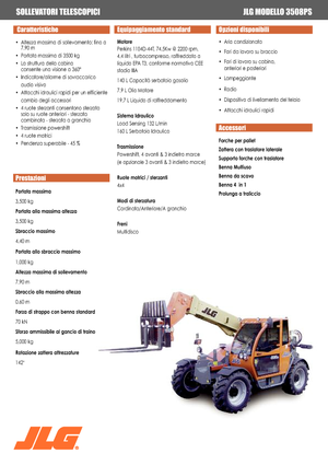 Teleskopski utovarivači JLG 3508 PS