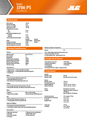 Teleskopski utovarivači JLG 3706 PS