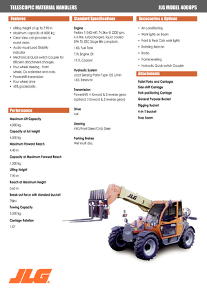 Teleskopski utovarivači JLG 4008 PS