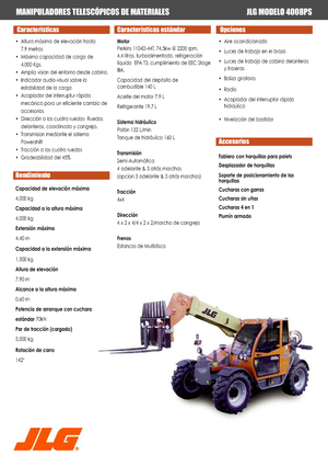 Teleskopski utovarivači JLG 4008 PS
